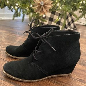 Black suede booties